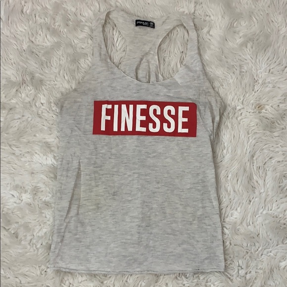 Lightweight knit racer back tank verbiage: Finesse - Picture 1 of 3